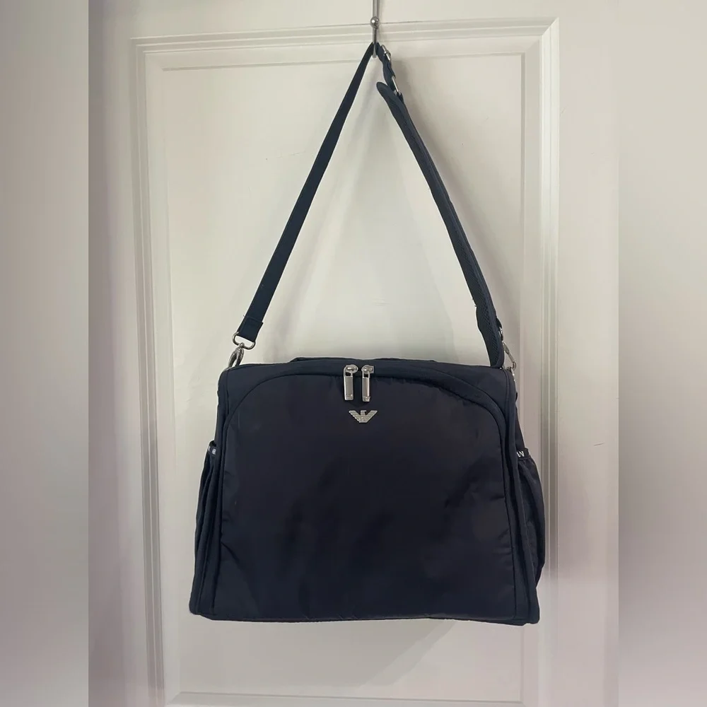 ARMANI BABY BLACK NYLON BAG